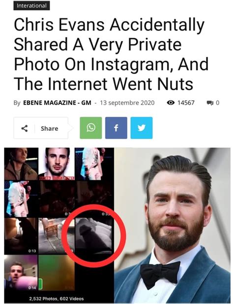 chris evans dick|Chris Evans Accidentally Posts a ‘D.